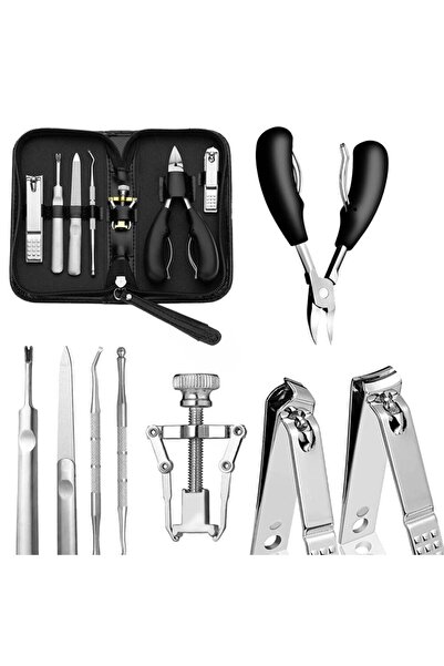 NewEvo Kit manichiură-pedichiură, NewEvo, oțel inoxidabil, 8 piese, cu pilă, ...