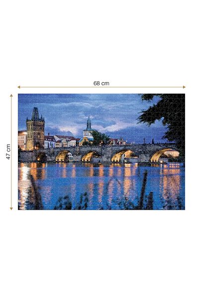D-Toys Puzzle Prague - Adult Puzzle 1000 Pieces - Night Landscapes