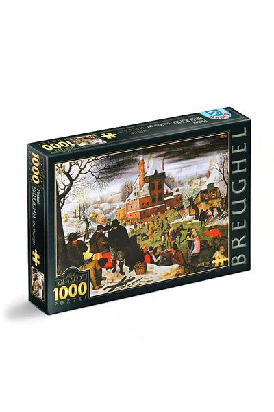D-Toys Pieter Brueghel the Younger Puzzle - Adult Puzzle 1000 Pieces - Winter/Iarna