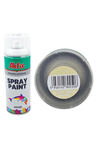 Akfix PARLAK KREM RENGİNDE 400 ML SPREY BOYA 1 ADET GÖNDERİLİR