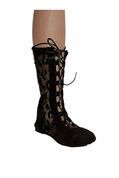 MaisonStanbul Süet Leopar File Yazlık Bot