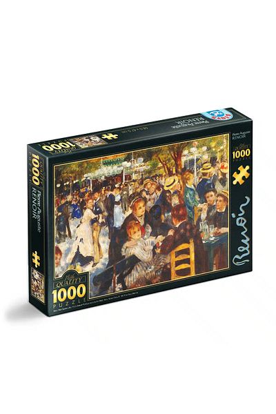 D-Toys Pierre-Auguste Renoir Puzzle - Adult Puzzle 1000 Pieces - Dance at Le Moulin de la Galette