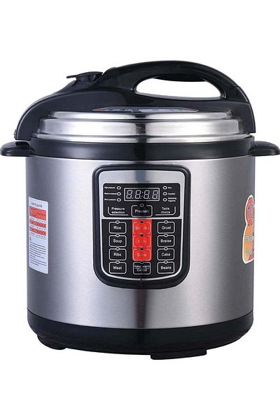 Olympia 8L Smart Digital Pressure Cooker | Multi-Function Electric Rice Cooker with Non-Stick Pot &