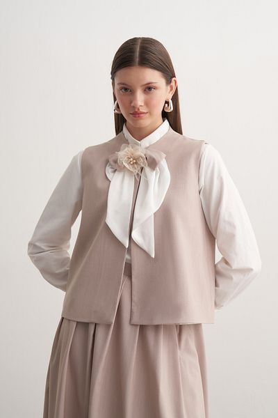 FUSHYA Rose Detailed Balloon Skirt Double Set
