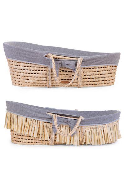 CHILDHOME Moses Basket Cover, Grey Jersey