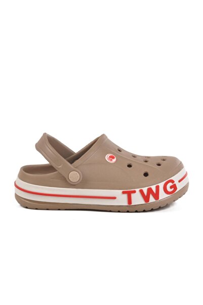 WALKWAY Twg-216 g Sand Light Flexible Unisex Sabo Slippers