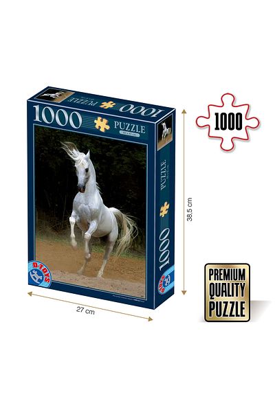D-Toys White Horse Puzzle - Adult Puzzle 1000 Pieces