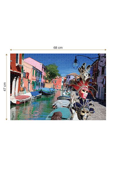 D-Toys Puzzle Burano, Italy - Adult Puzzle 1000 Pieces - Daytime Landscapes