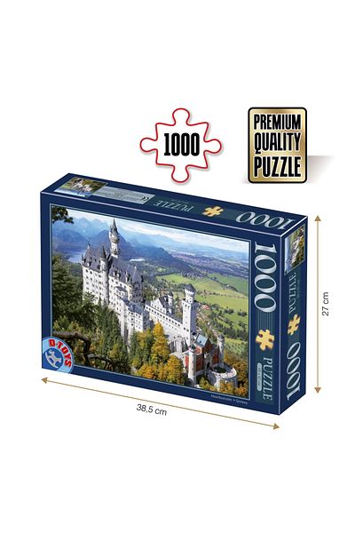 D-Toys Neuschwanstein Castle Puzzle - Adult Puzzle 1000 Pieces - Famous Places