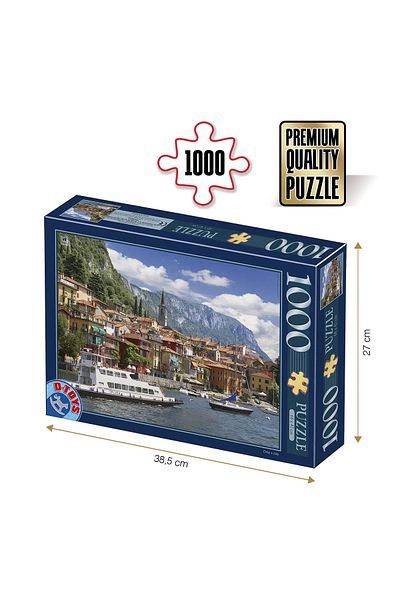 D-Toys Puzzle Lake Como, Italy - Adult Puzzle 1000 Pieces - Daytime Landscapes
