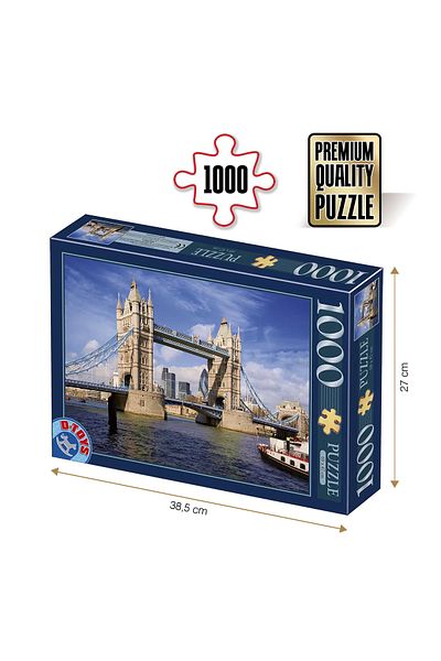 D-Toys Tower Bridge Puzzle - Adult Puzzle 1000 Pieces - Famous Places