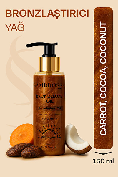 Sambrossa 150ml Bronzlaştırıcı Yağ – Hindistan Cevizi & Kakao Yağlı, Yoğun Br...