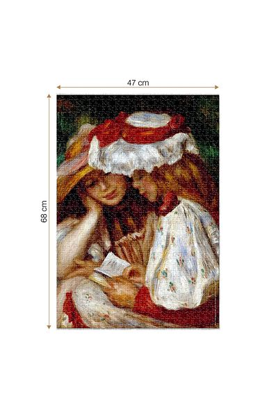 D-Toys Pierre-Auguste Renoir Puzzle - Adult Puzzle 1000 Pieces - Two Girls Reading
