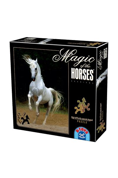 D-Toys Magic of the Horses Puzzle - White Horse - Special puzzle 239 pieces in the shape of horses