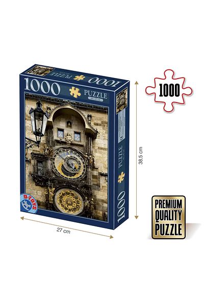 D-Toys Prague Astronomical Clock Puzzle - Adult Puzzle 1000 Pieces - Famous Places