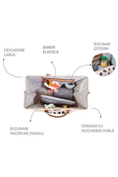 CHILDHOME Geanta de infasat Mommy Bag Ecru