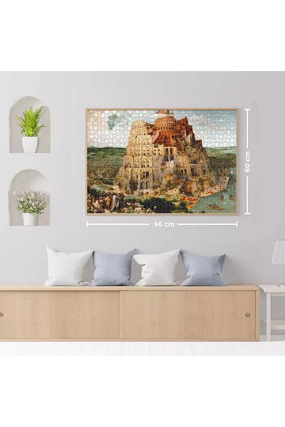 D-Toys Pieter Bruegel the Elder, Tower of Babel Puzzle - Adult Puzzle, 2000 pieces