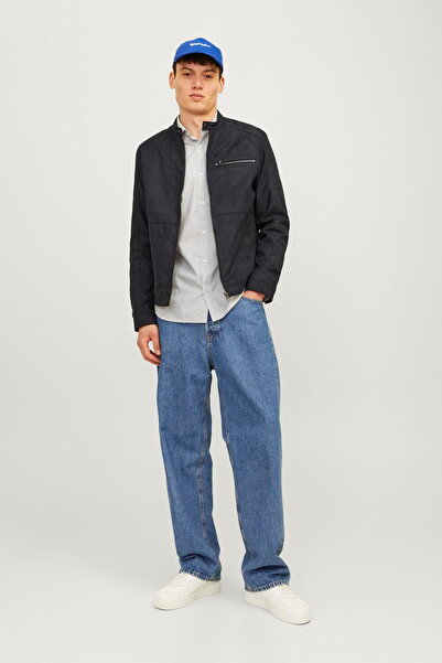 Jack & Jones Erkek Fermuar Kapamali Suni Suet Deri - Dylan