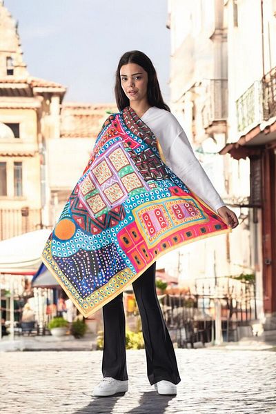 Mood Lab Special Design Anatolian Breeze Series Multi-Purpose Shawl Pareo Scarf