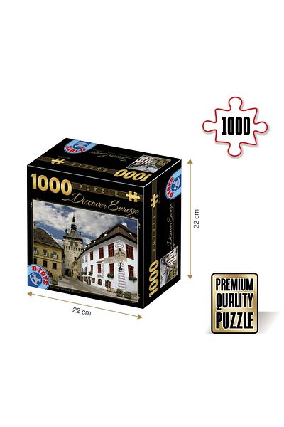 D-Toys Puzzle Sighișoara, Romania - Adult puzzle 1000 pieces - Discover Europe