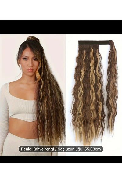 Handmade Wig Special Day Hair Fiber Horsetail Snap on Topknot Hair Heat Resistant Can Not Be Dyed Only