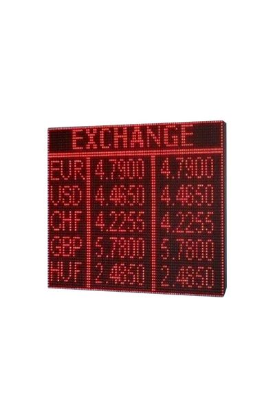 KlaussTech Indicator luminos exterior, Exchange, Wi-Fi, 130 x 80 cm, durabil, negru