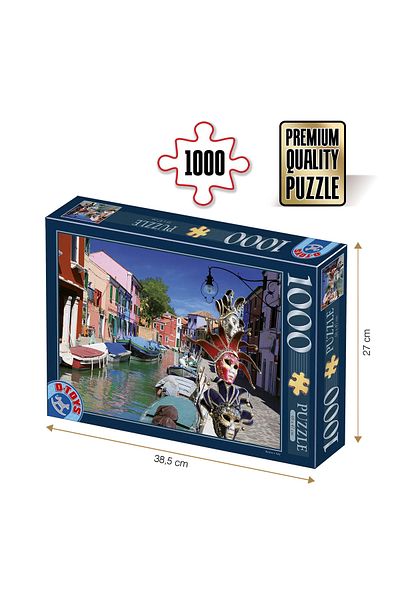 D-Toys Puzzle Burano, Italy - Adult Puzzle 1000 Pieces - Daytime Landscapes