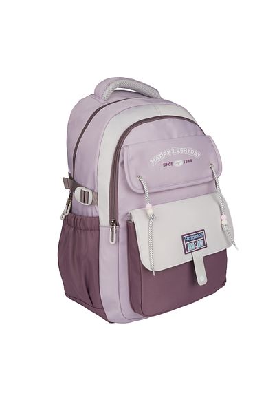 Relaxion New Season, Lila-Grey Imported Premium School Backpack with Pen Holder (1515)