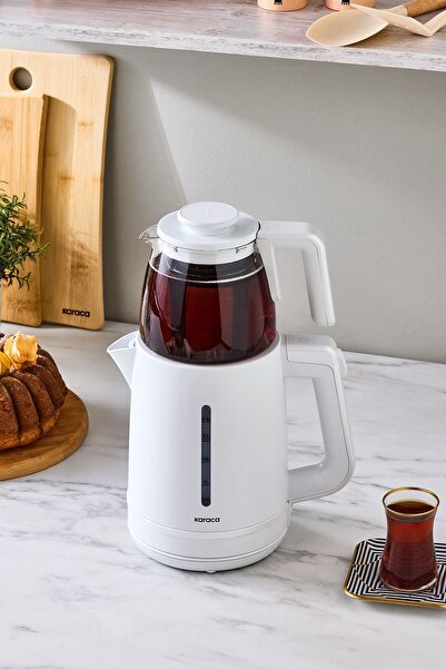 Karaca Tea Grande Xl Tea Maker Pearl White