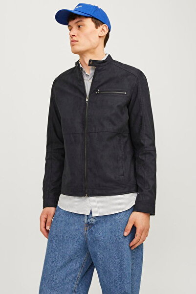 Jack & Jones Erkek Fermuar Kapamali Suni Suet Deri - Dylan