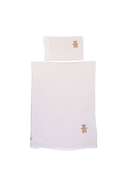 CHILDHOME Husa pilota si fata de perna 100x140 cm, Jerse/Muselina Tedy