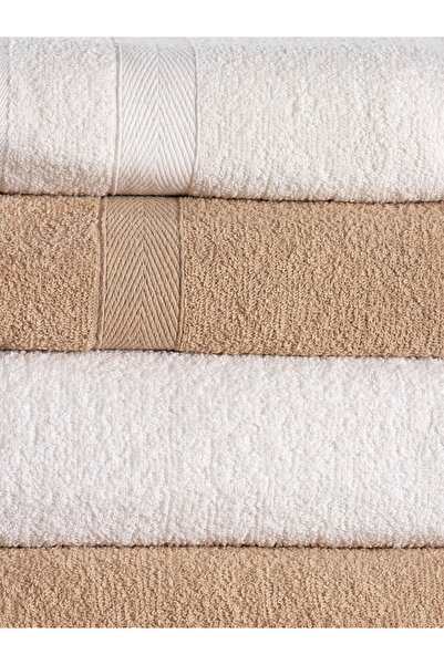 Elvira Home Collection Eh Бавовняний 4-х предметний набір рушників для ванної кімнати Набір рушників для хати Повсякденний весільний набір рушників для ванної кімнати (70x140 50x80)