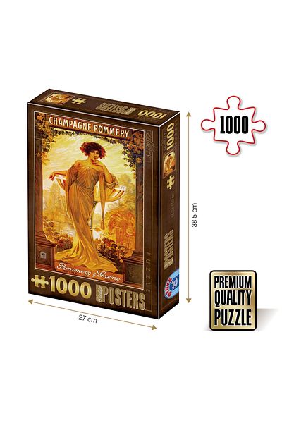 D-Toys Champagne Pommery Puzzle - Adult Puzzle 1000 Pieces - Vintage Posters