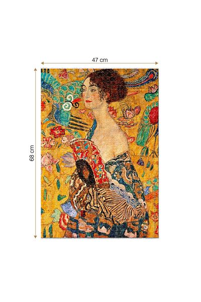 D-Toys Gustav Klimt Puzzle - Adult Puzzle 1000 Pieces - Lady with a Fan