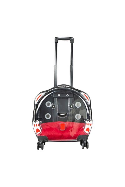 PLM Ice Pet Tekerlekli Çekçekli Kedi Köpek Taşıma Valizi, 42x44 x23 cm, Siyah
