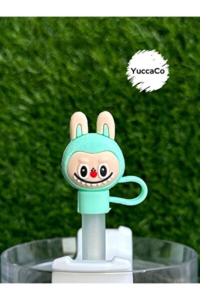 YuccaCo Accessorize Your Life زينة ماصة ترمس لابوبو باللون الأخضر المائي/سداد...