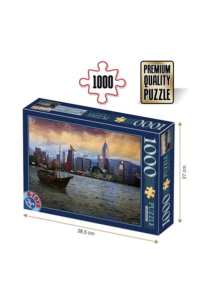 D-Toys Hong Kong Puzzle - Adult Puzzle 1000 Pieces - Night Landscapes