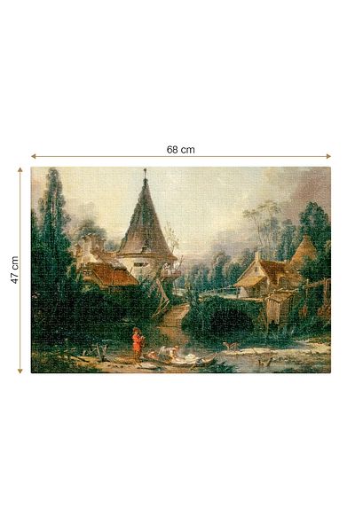 D-Toys Puzzle François Boucher - Adult puzzle 1000 pieces - Landscape near Beauvais