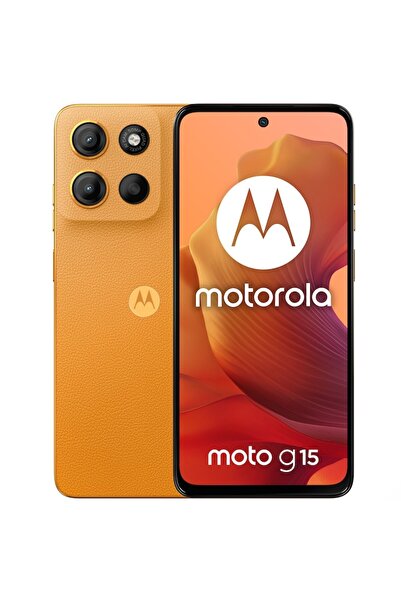 Motorola Mobile Phone Moto G15, Dual SIM, 128GB, 4GB RAM, 5200 mAh, Sunrise Orange