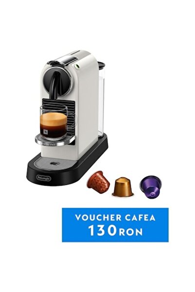 Nespresso Espressor by De'Longhi CitiZ White, 19 bari, 1260 W, Alb