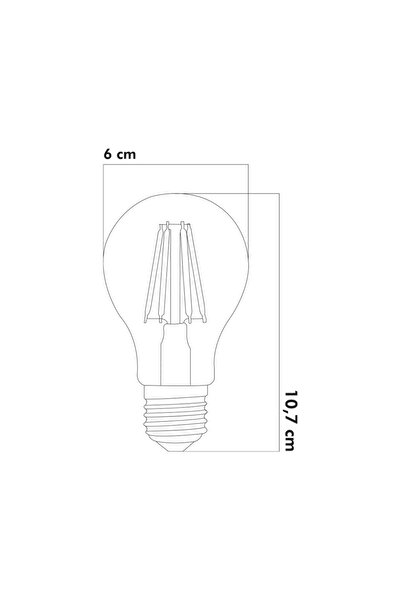 Heka ERD-304 A60 ŞEFFAF 12W 3000K E27 LED AMPUL