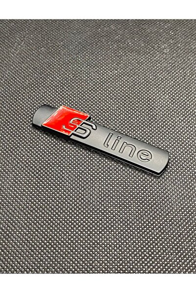 Audi Uyumlu S Line Logo Mat Siyah Çamurluk Sline Arma A3 A4 A5 A6 A7