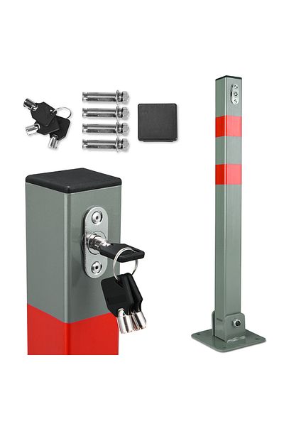 Deuba Parking barrier with keys, Grey/Red