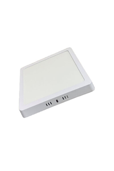 Uzlight Sectron Kare 20W Sıvaüstü LED Panel Sarı Işık 3000K 1400LM Beyaz Metal Gövde 20,4 cm Kare