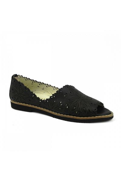 ZAZAMAG Women's casual shoes made of natural leather Romara, black