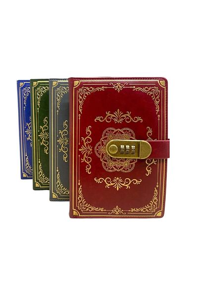 hediyepatronu Special Design Password Leather Notebook