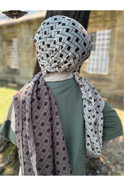 ALDAİR Shawl Chiffon Pattern Double Color