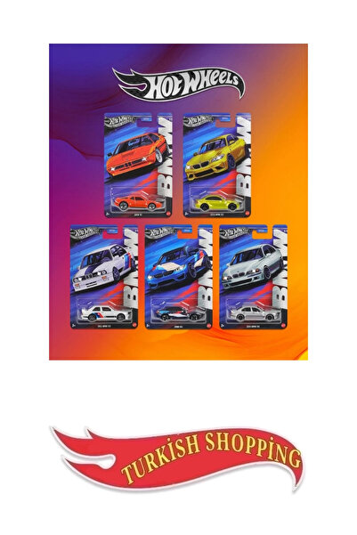 HOT WHEELS 2025 BMW Silver Series Özel Kabında 5'li Araba Seti(M1, M2, M3, M4, M5) Diecast Model