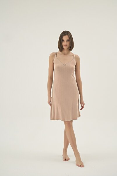 Sevim 17124 ЖІНОЧА КОРОТКА НІЧНА СУКНЯ З ТОНКИМИ ПЛЕЧАМИ