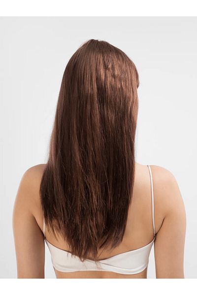 doremodam Brown Color Long Straight Party Wig - Long Brown Wig - Lisinya